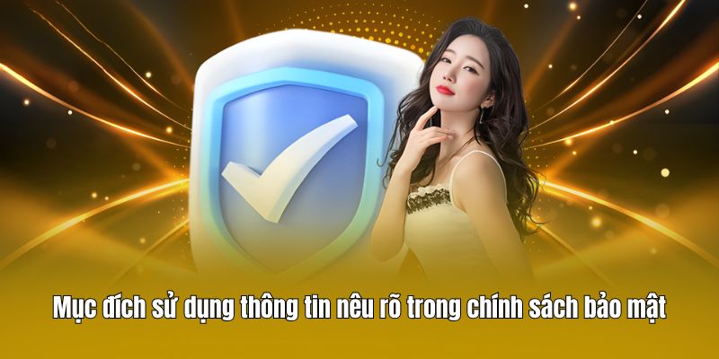 Mục đích sử dụng thông tin nêu rõ trong chính sách bảo mật